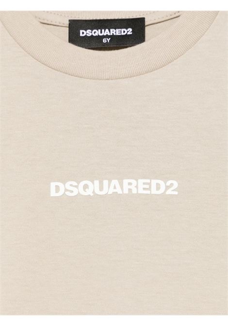 T-Shirt Taupe Con Logo DSQUARED2 KIDS | DQ2823-D004GDQ717